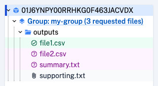 Tree for a returned request